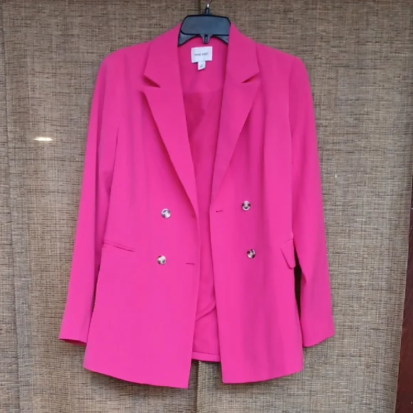 Nine WestbWomen's Hot Pink Blazer Lined - Picture 1 of 4